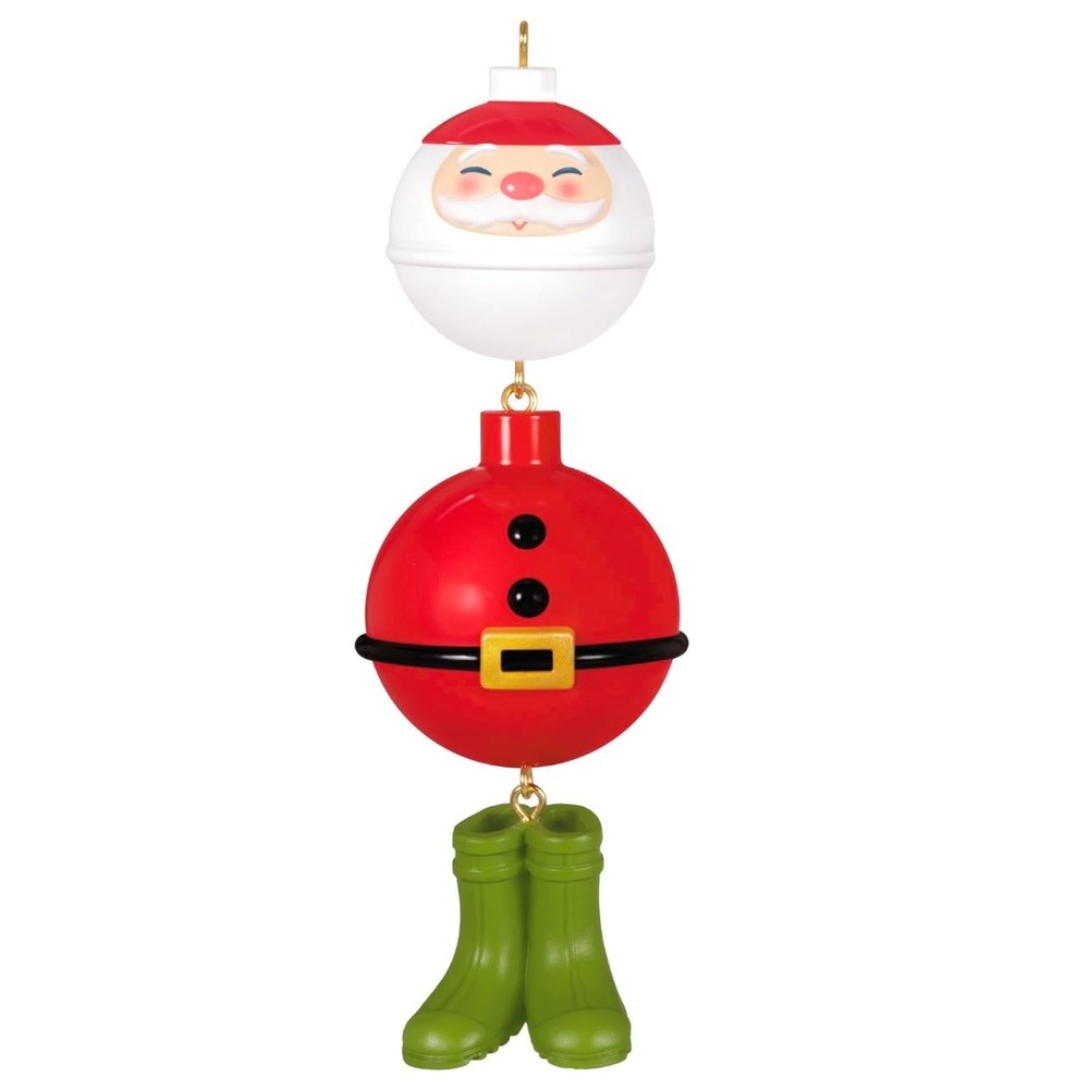 Hallmark Keepsake 2025 Hooked on Santa Fishing Bobber Christmas Ornament